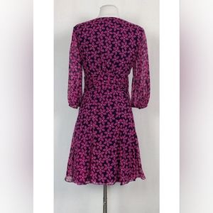 Diane Von Furstenberg chiffon Floral Dress - Size 12